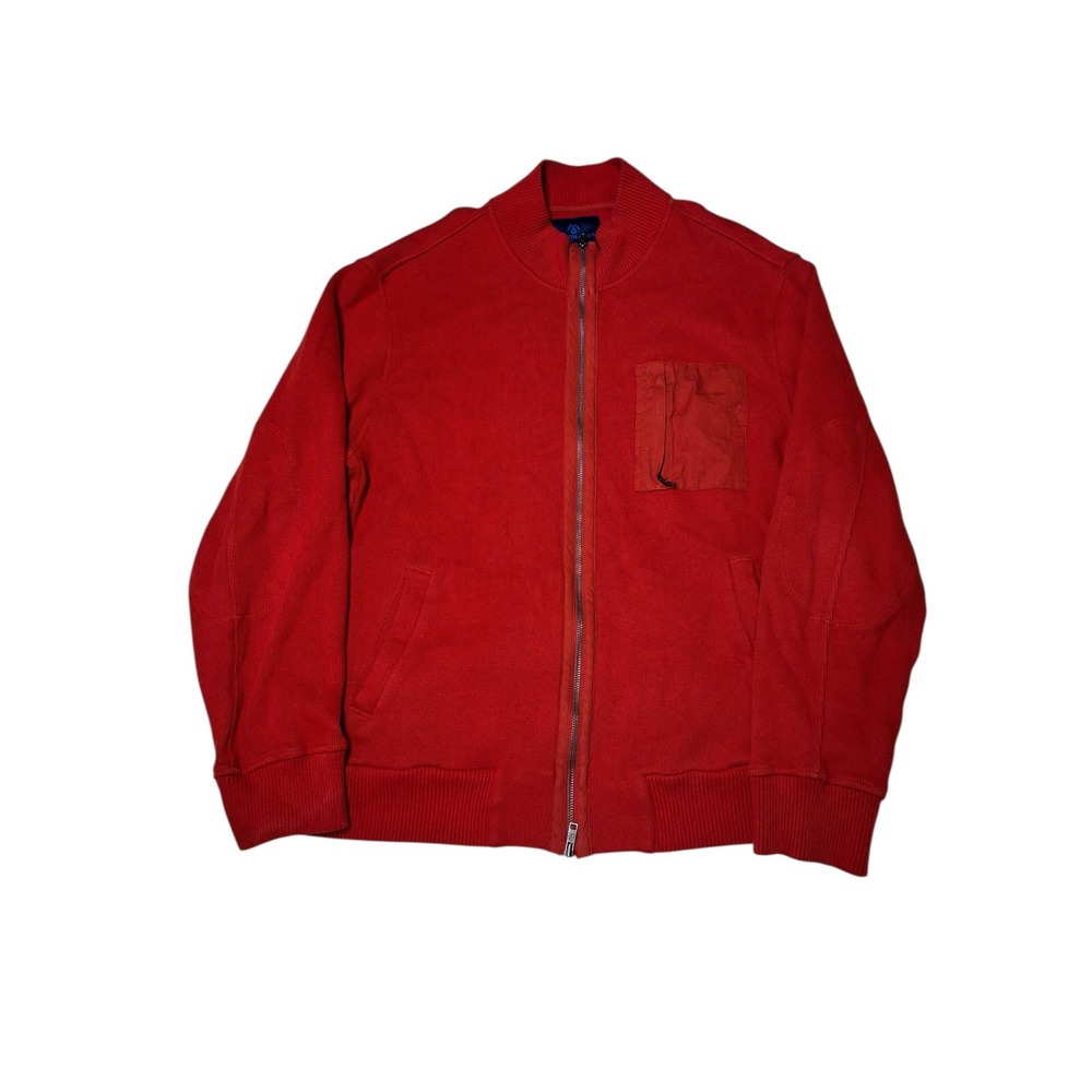 MARTIN + OSA Red Cotton‎ Zip Up Bomber Style Jacket Mens XL